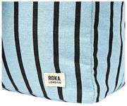 Roka Sloane Medium Cotton Canvas Skuldertaske - Blue Stripe