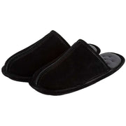 isotoner-real-suede-mule-slippers---black-34523530