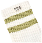 Roka Windsor Stripe Crew Sokker - Avocado Grøn