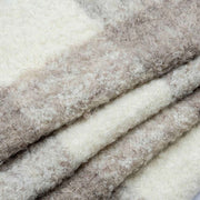 Dents Buffalo Check Boucle tørklæde - Elfenbenshvid/Beige