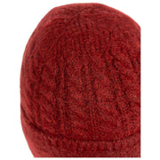 Dents Cable Knit Beanie Hat - Burgundy
