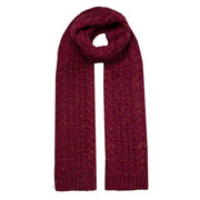 Dents Cable Knit Marl Scarf - Shiraz Purple