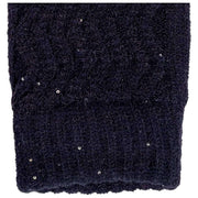Dents Chevron Knit Paillethandsker - Navy