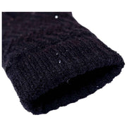 Dents Chevron Knit Paillethandsker - Navy