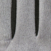 Dents Contrast Trim and Bow Touchscreen Velour-Lined Faux Suede Gloves - Dove Grey