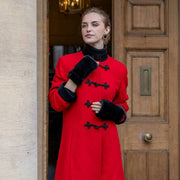 Dents Fingerless Faux Fur Vanter - Sort
