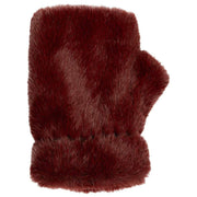 Dents Fingerless Faux Fur Vanter - Bourgogne