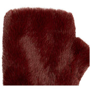 Dents Fingerless Faux Fur Vanter - Bourgogne