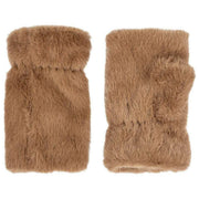 Dents Fingerless Faux Fur Vanter - Chestnut Brown