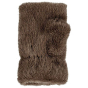 Dents Fingerless Faux Fur Vanter - Mocca Brown