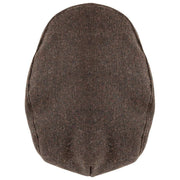 Dents Grafham Herringbone Tweed Flat Cap - Chokoladebrun