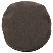 Dents Grafham Herringbone Tweed Flat Cap - Chokoladebrun