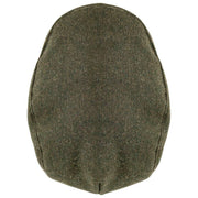 Dents Grafham Herringbone Tweed Flad Kasket - Skovgrøn