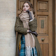 Dents Herringbone Blanket Scarf - Toffee Beige