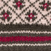 Dents Jacquard Fair Isle strikkede handsker - Pink/Kogsgrå
