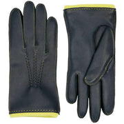 Dents Mottram Heritage Cashmere Lined Leather Gloves - Navy/Apple Green