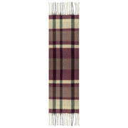 Dents Plaid ternet tæppe tørklæde - Damson Burgundy/Beige