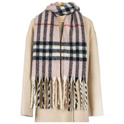 Dents Plaid Check Tæppe Tørklæde - Lyserød/sort