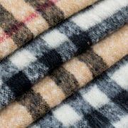 Dents Plaid Check Tæppe Tørklæde - Toffee Beige/Sort