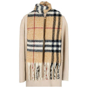 Dents Plaid Check Tæppe Tørklæde - Toffee Beige/Sort