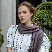 Dents Plain Pashmina Shawl - Cappuccino Brun