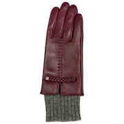 Dents Renee Touchscreen Læderhandsker - Damson Burgundy/Charcoal Grey