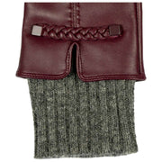 Dents Renee Touchscreen Læderhandsker - Damson Burgundy/Charcoal Grey