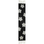 Dents Reversible Floral Blanket Tassel Scarf - Black