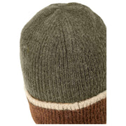 Dents Rib Strik Uld Beanie Hat - Olivengrøn