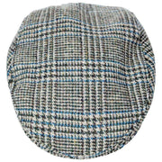 Dents Stanwick Tweed Flat Cap - Blå