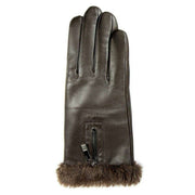 Dents Yasmin Touchscreen Leather Gloves - Mocca Brown