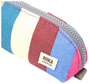 Roka Tate Small Cotton Canvas Pouch - Bred Multi Stripe