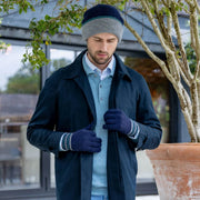 Dents Salcombe Rib Strik Handsker - Navy