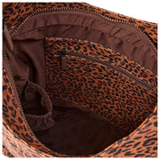 Roka Hoxton Large Bomuld Canvas Skuldertaske - Mini Leopard Brun