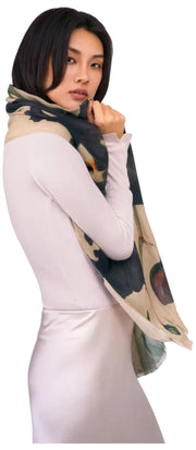 Powder Midnight Orchid Wrap Scarf - Hvid