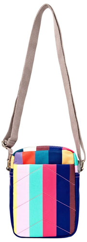 Roka Bond genanvendt lærreds crossbody taske - bred multistribe