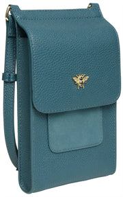Alice Wheeler London Mini Bloomsbury Crossbody-taske - Blågrøn
