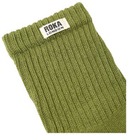 Roka Windsor Solid Crew Sokker - Avocado Grøn