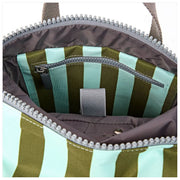 Roka Canfield B Lille Genbrugt Canvas Rygsæk - Moss Stripe/Blå