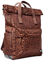 Roka Canfield B Medium genbrugt lærredsrygsæk - Mini Leopard Brun