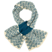 Elie Beaumont strikket Pull Through-tørklæde - Teal Basketweave