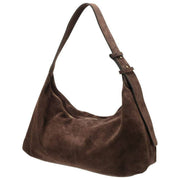 Elie Beaumont Suede Slouch Bag - Chokoladebrun