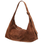 Elie Beaumont Slouch Taske i ruskind - Mellembrun