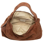 Elie Beaumont Slouch Taske i ruskind - Mellembrun