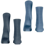 Esprit Basic Tennis 2 Pack Socks - Blue Mix