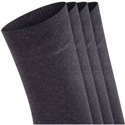 Esprit Solid 4 Pack Socks - Anthracite Mel Grey