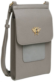 Alice Wheeler London Mini Bloomsbury Crossbody taske - Slate Grey