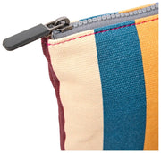 Roka Maida Vale Medium Cotton Canvas Pouch - Bred Multi Stripe