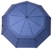 Roka Waterloo genbrugsnylon paraply - Navy Polka Dot