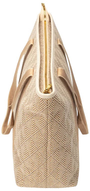 Elie Beaumont Summer Tote Bag - Guld Geometrisk Basketweave